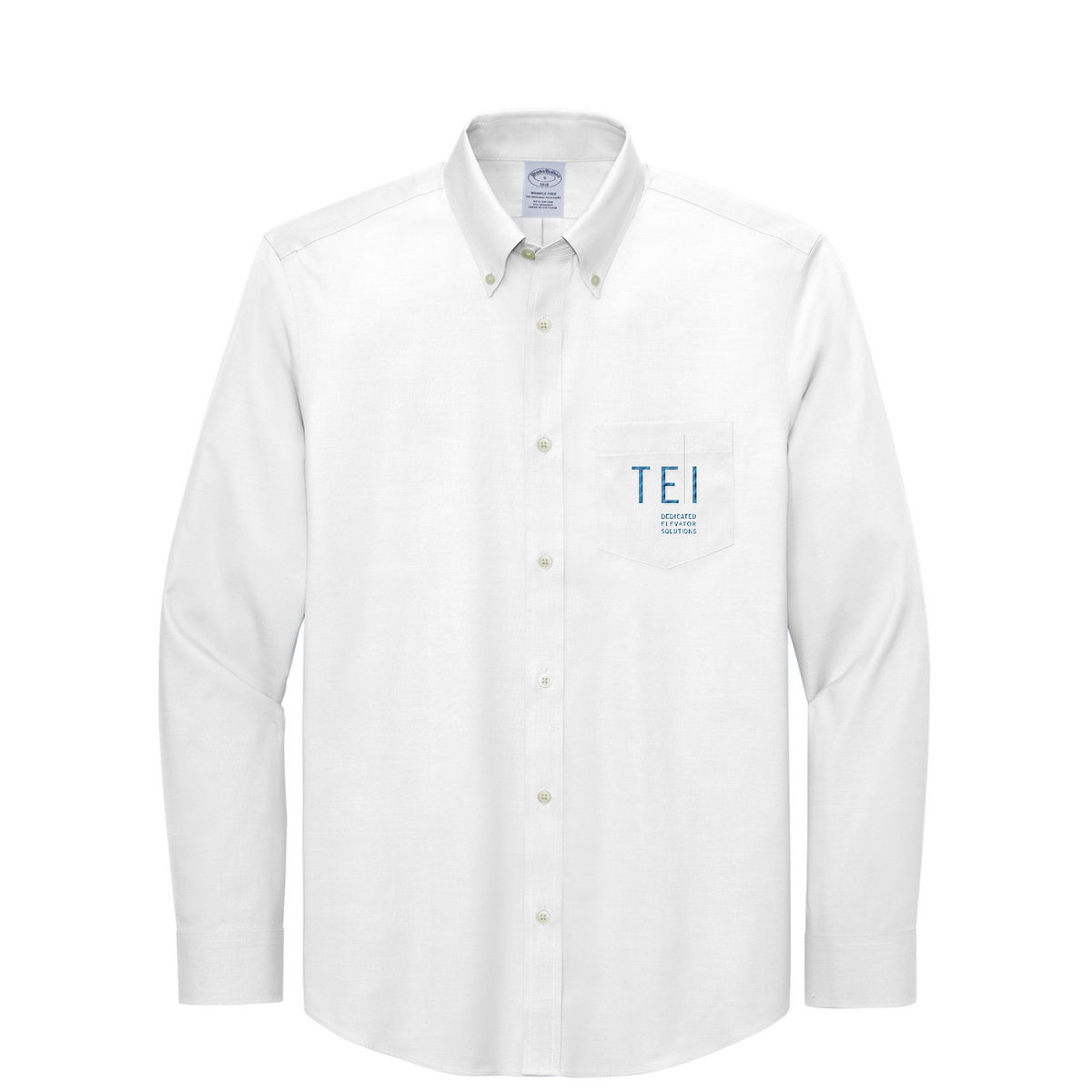Brooks Brothers Wrinkle-Free Stretch Pinpoint Shirt — White